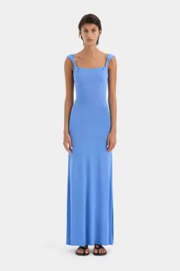 Sir The Label Valejo Halter Dress Blue Size 6