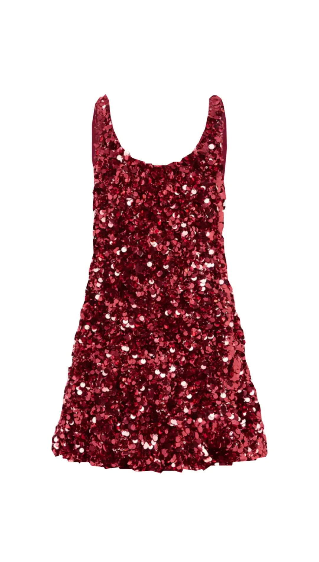 Leo Lin Elaine Mini Dress Mulberry Red Sequins Size 8 for rent on The Volte - main image