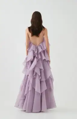 Aje Pandorea Layered Maxi Dress in Lilac Size 10 for rent on The Volte - image 2