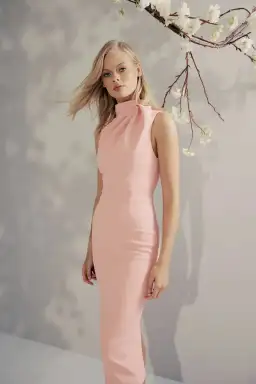 Mossman The Edge Of Glory Midi Dress in Blush Size 6 for rent on The Volte - image 2