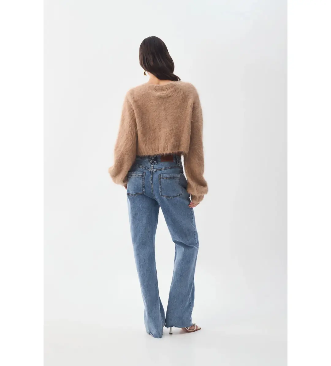 Aje Celine Fluffy Cardigan in Camel S / AU 8 for rent on The Volte - main image