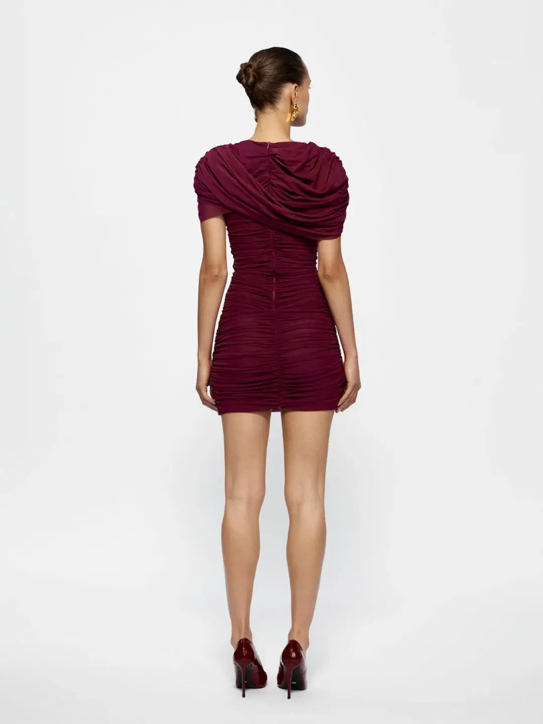 Effie Kats Phoneix Mini Dress Burgundy Size L / AU 12 for rent on The Volte - main image