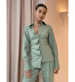 Sir the Label Adrien Tuck Shirt and Pants Set Sage Size 0/AU 6 for rent on The Volte - image 5