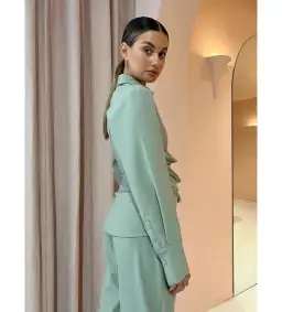 Sir the Label Adrien Tuck Shirt and Pants Set Sage Size 0/AU 6 for rent on The Volte - image 4