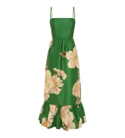 Alemais Sage Midi Dress Green Floral Size 12 for rent on The Volte - image 3