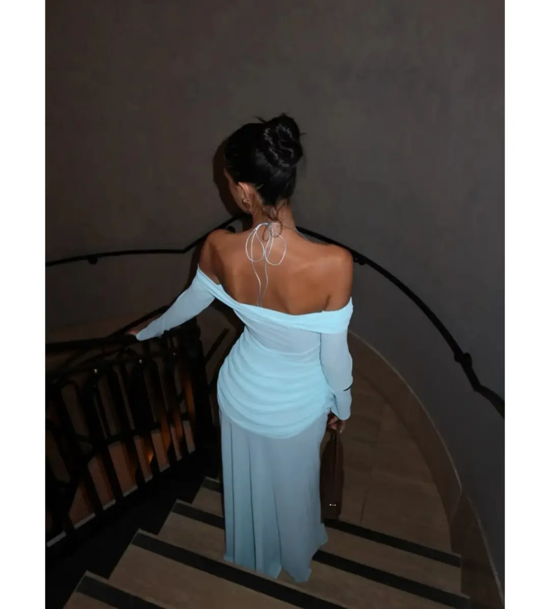 Natalie Rolt Emily Gown in Baby Blue Size 1 / AU 8 for rent on The Volte - main image