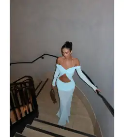 Natalie Rolt Emily Gown in Baby Blue Size 1 / AU 8 for rent on The Volte - image 1