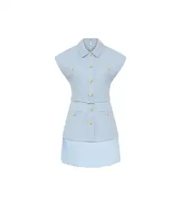 Rebecca Vallance Jonie Mini Dress Pale Blue Size 10 for rent on The Volte - image 4