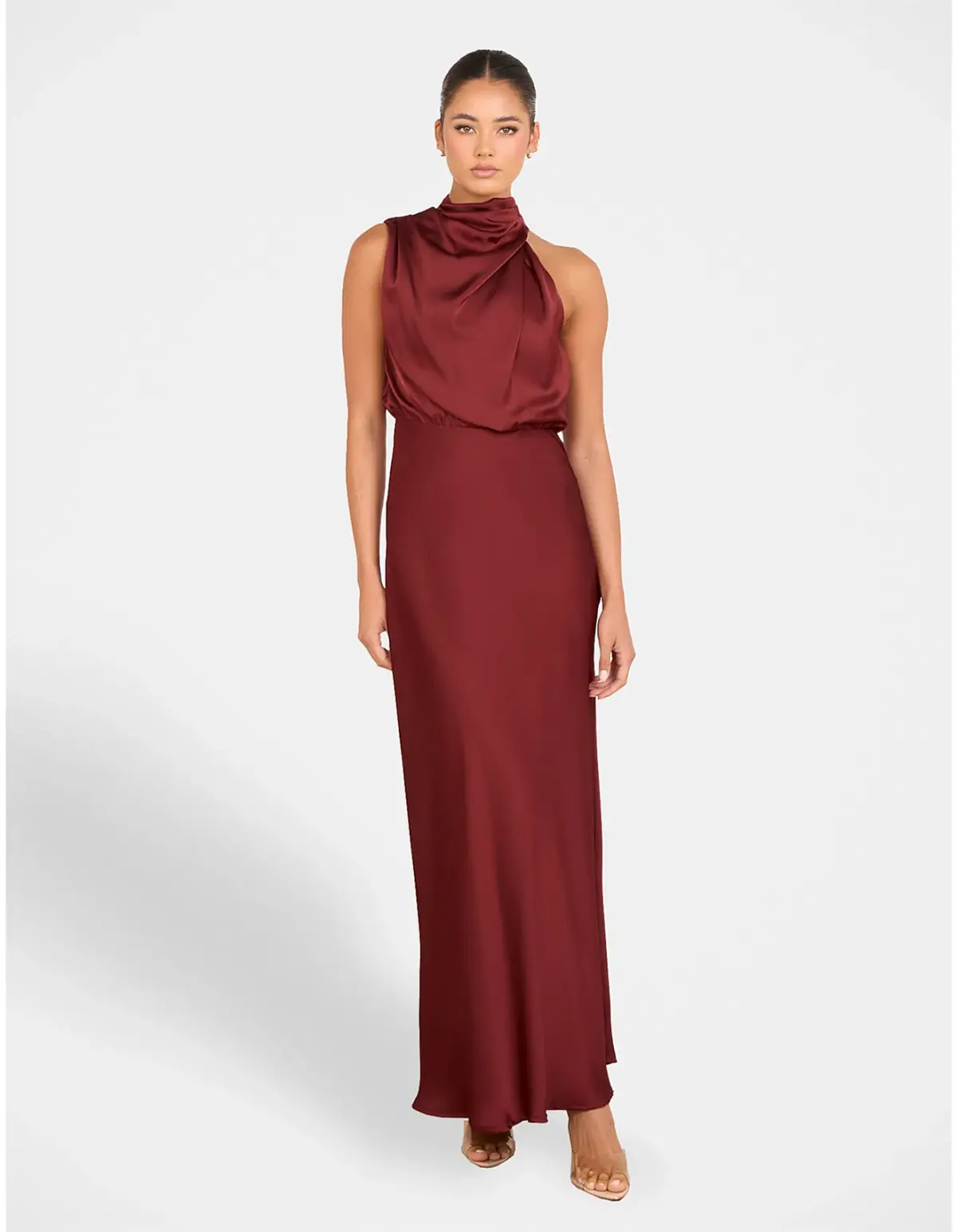 Pilgrim Otillie High Neck Gown Burgundy Size AU 14 - Image 1