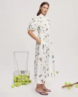 Alemais Play Embroidered Shirtdress in White Size 10 for rent on The Volte - image 6