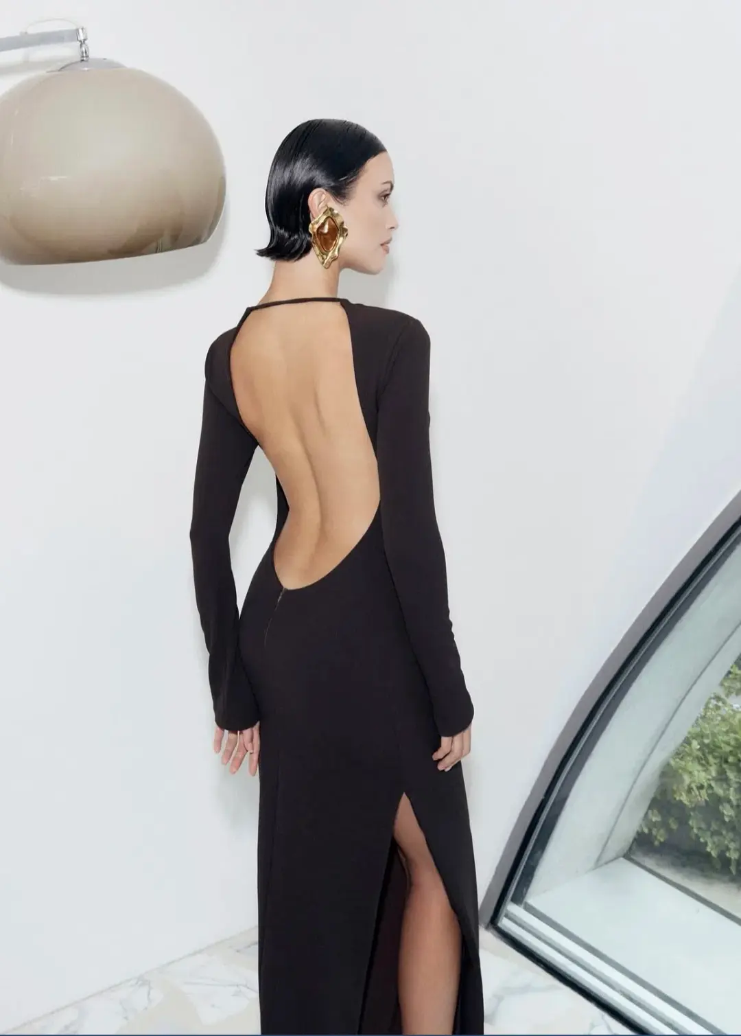 Effie Kats Indie Gown in Coffee Brown Size 6 for rent on The Volte - main image