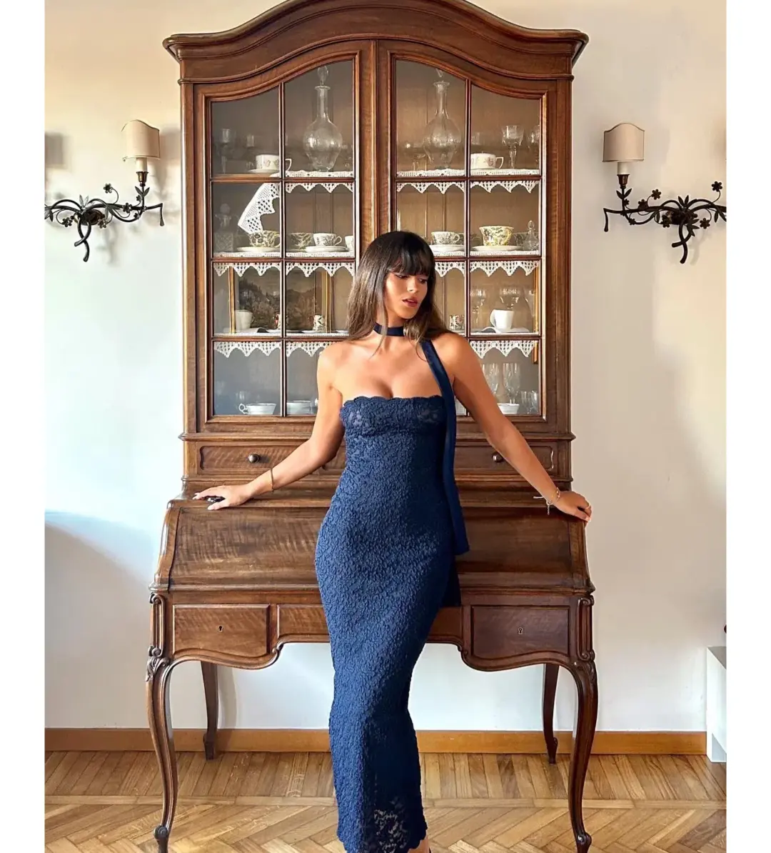 Arcini Ori Meredith Navy Maxi Dress Size XS/AU 6 for rent on The Volte - main image