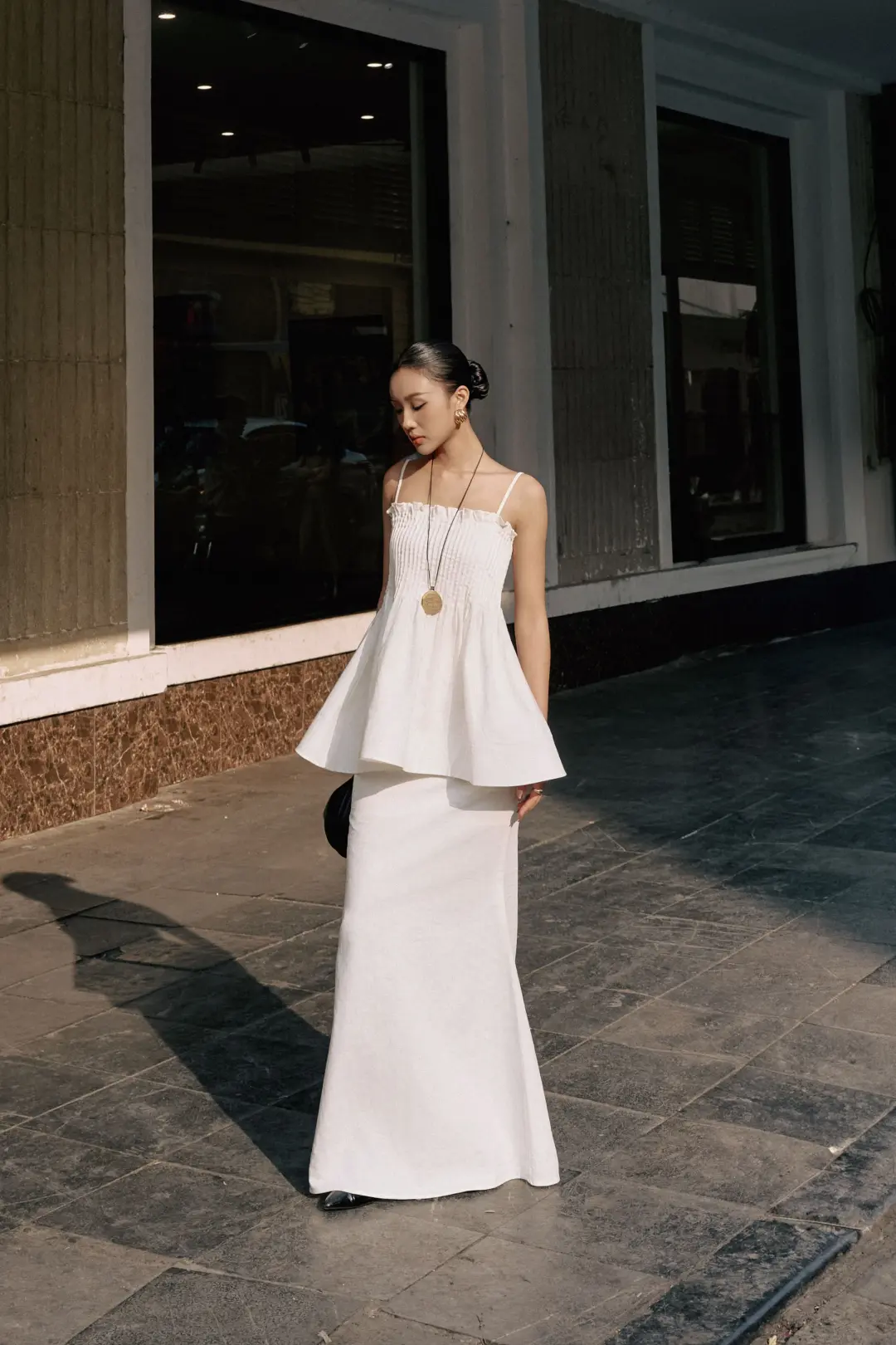 Justin Tong Skirt Ivory Size 10 for rent on The Volte - main image