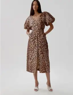 Aje Isabella Shirtdress in Leopard Print Size AU 14 for rent on The Volte - image 1