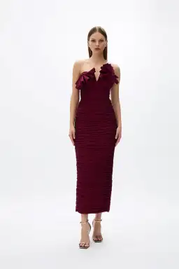 Rachel Gilbert Jensen Dress Merlot Size 10 for rent on The Volte - image 1
