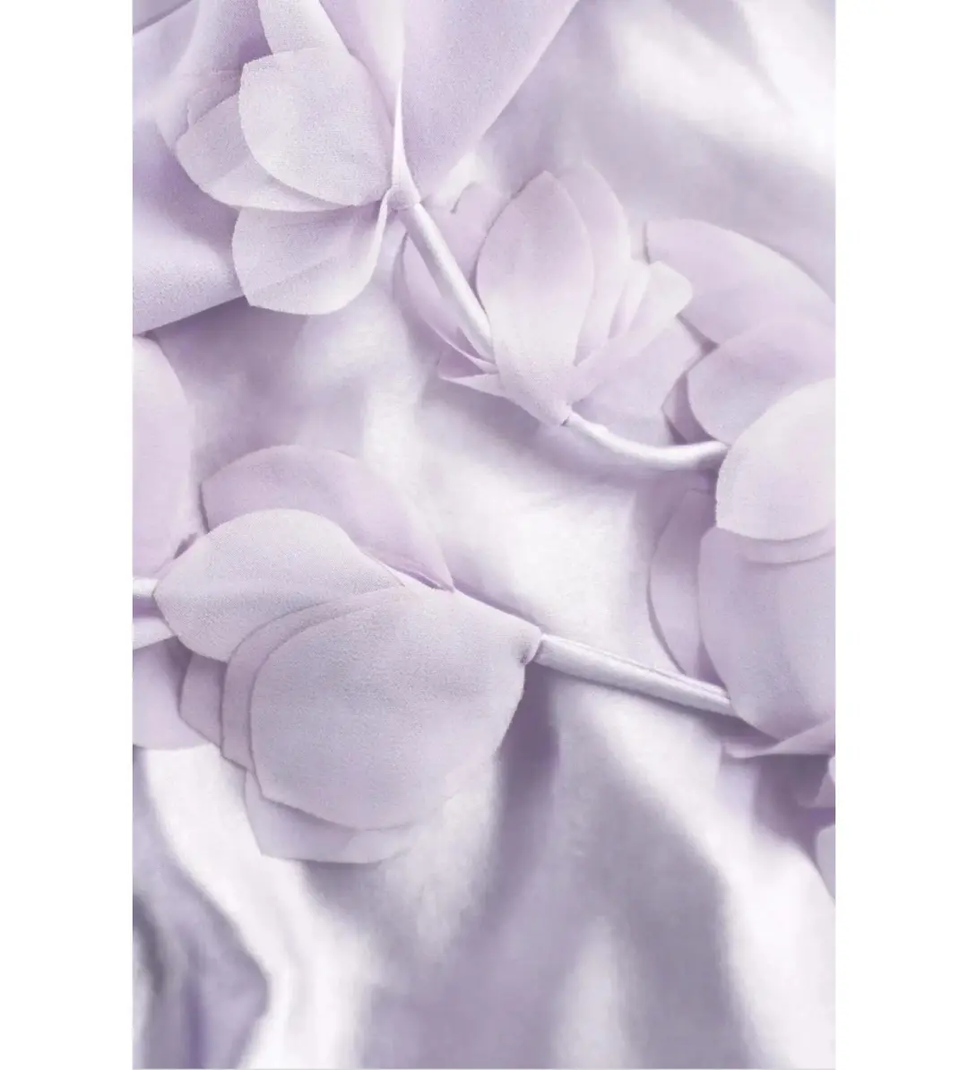 Self Portrait Flower Satin Maxi Dress Lilac Size 8 for rent on The Volte - main image