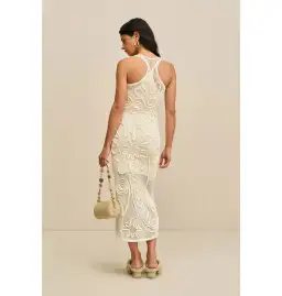 Cult Gaia Nissa Knit Midi Dress in Off White Size XS / AU 6 for rent on The Volte - image 3
