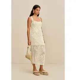 Cult Gaia Nissa Knit Midi Dress in Off White Size XS / AU 6 for rent on The Volte - image 2