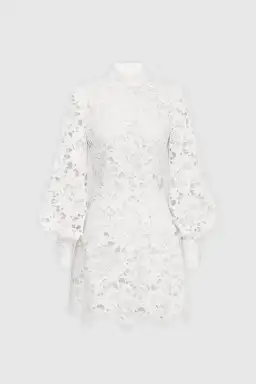 Leo Lin Isla Lace Mini Dress Snow Size 8 for rent on The Volte - image 1