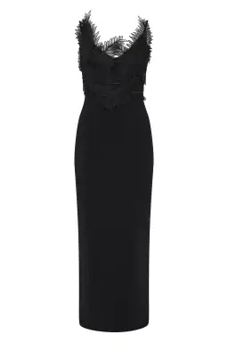 Aje Daisy Knit Maxi Dress Black Size 12 for rent on The Volte - image 4