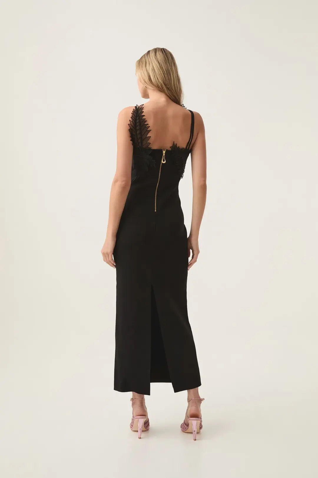 Aje Daisy Knit Maxi Dress Black Size 12 for rent on The Volte - main image