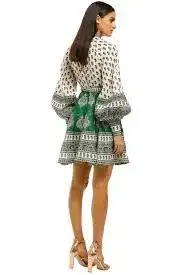 Zimmermann Amari Mini Dress Multi Print Size 10 for rent on The Volte - image 3