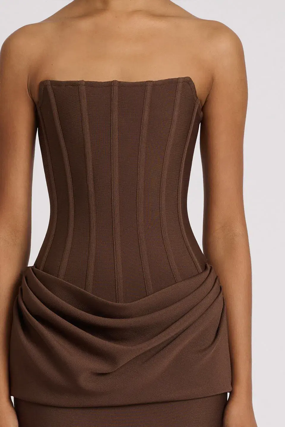 Eliya the Label Hilda Gown Chocolate Size 8 for rent on The Volte - main image