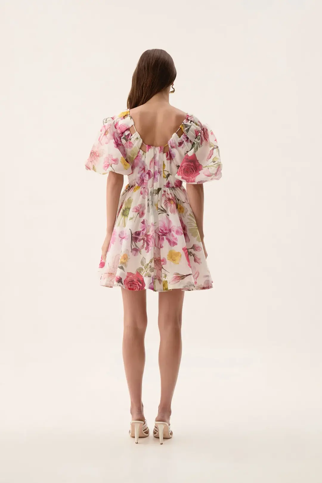 Aje Fleur Mini Dress in Multi Floral Size AU 12 for rent on The Volte - main image