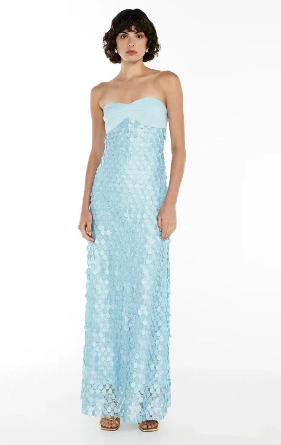Manning Cartell Supreme Extreme Balconette Midi Dress Aqua Spritz Blue Size 8 for rent on The Volte - main image