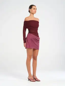 Benni Luca Mini Dress Plum Size 6 for rent on The Volte - image 2