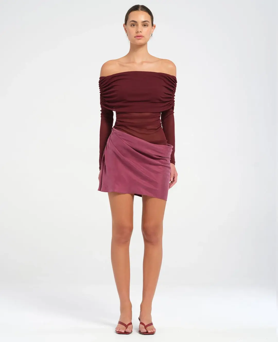 Benni Luca Mini Dress Plum Size 6 for rent on The Volte - main image