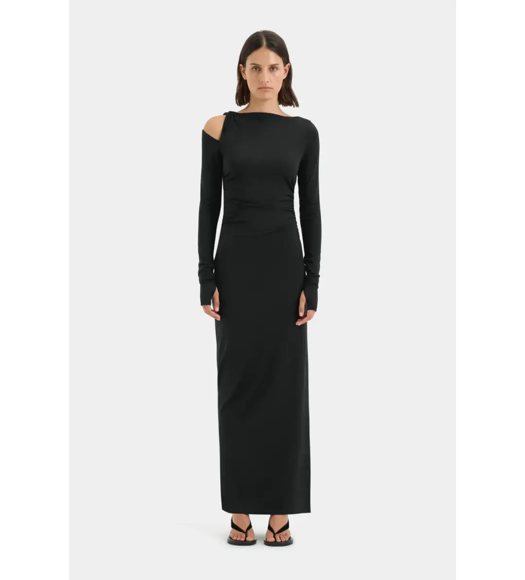 Sir the Label Elm Long Sleeve Midi Dress in Black Size 8/S for rent on The Volte - main image