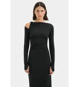 Sir the Label Elm Long Sleeve Midi Dress in Black Size 8/S for rent on The Volte - image 4