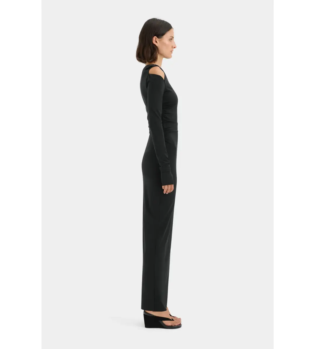 Sir the Label Elm Long Sleeve Midi Dress in Black Size 8/S for rent on The Volte - main image