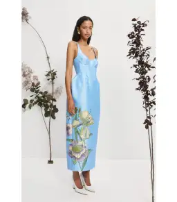 Alemais Donata Taffeta Gown Blue Size AU 8 for rent on The Volte - image 2