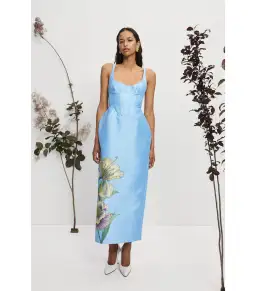 Alemais Donata Taffeta Gown Blue Size AU 8 for rent on The Volte - image 1