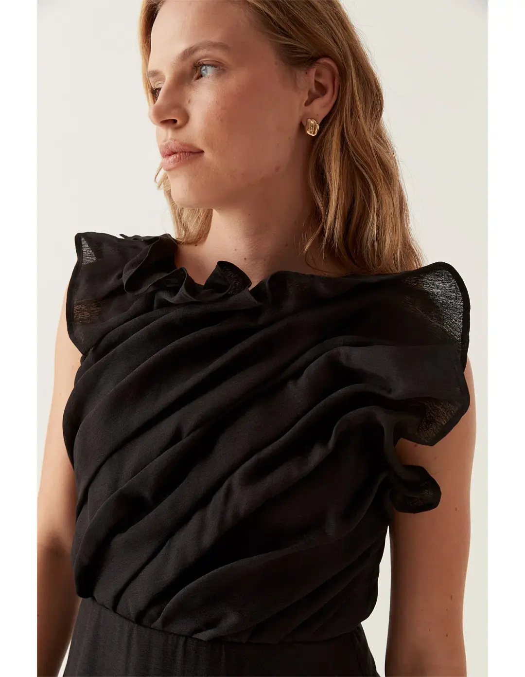 Aje Genesis Midi Dress Black Size AU 8 for rent on The Volte - main image