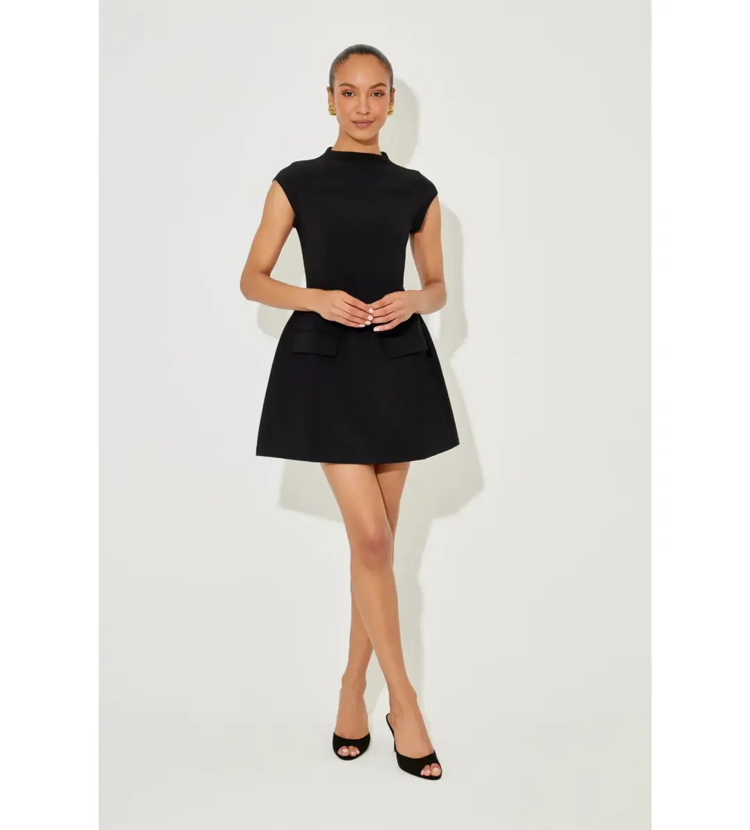 Odd Muse The Ultimate Muse Cap Sleeve Mini Dress Black Size S/AU 8 for rent on The Volte - main image