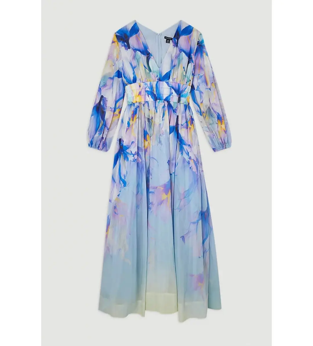 Karen Millen Ombre Floral Silk Maxi Dress Multi Size 22 for rent on The Volte - main image