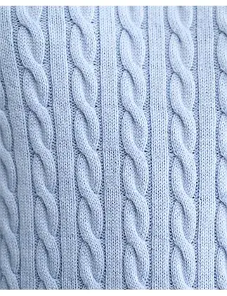 Sportscraft Merino Wool Baby Cable Sweater Pale Blue Size AU 8 for rent on The Volte - main image
