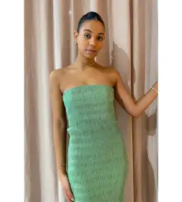 L'Idee Aurore Midi Dress Sea Green Size AU 8 for rent on The Volte - image 5