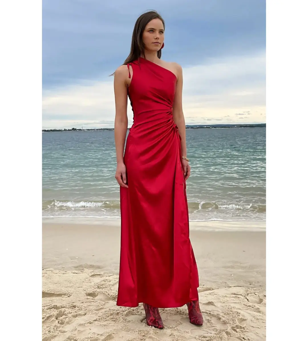 Sonya Moda Nour Maxi Dress Scarlet Red Size AU 8 for rent on The Volte - main image