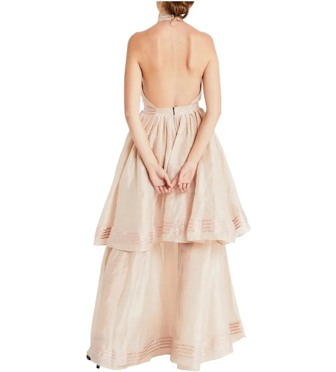 Aje Sienna Dress in Blush Size 10 for rent on The Volte - main image