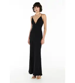 Manning Cartell Time to Shine Slip Dress in Black Size XXS / AU 4 for rent on The Volte - image 2