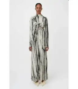 Camilla and Marc Arch Long Sleeve Midi Dress in Black Print Size AU 8 for rent on The Volte - image 1