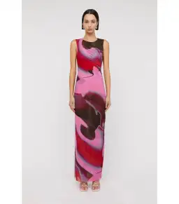 Scanlan Theodore Italian Watercolour Dress in Raspberry Size S / AU 8 for rent on The Volte - image 1