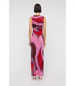 Scanlan Theodore Italian Watercolour Dress in Raspberry Size S / AU 8 for rent on The Volte - image 3