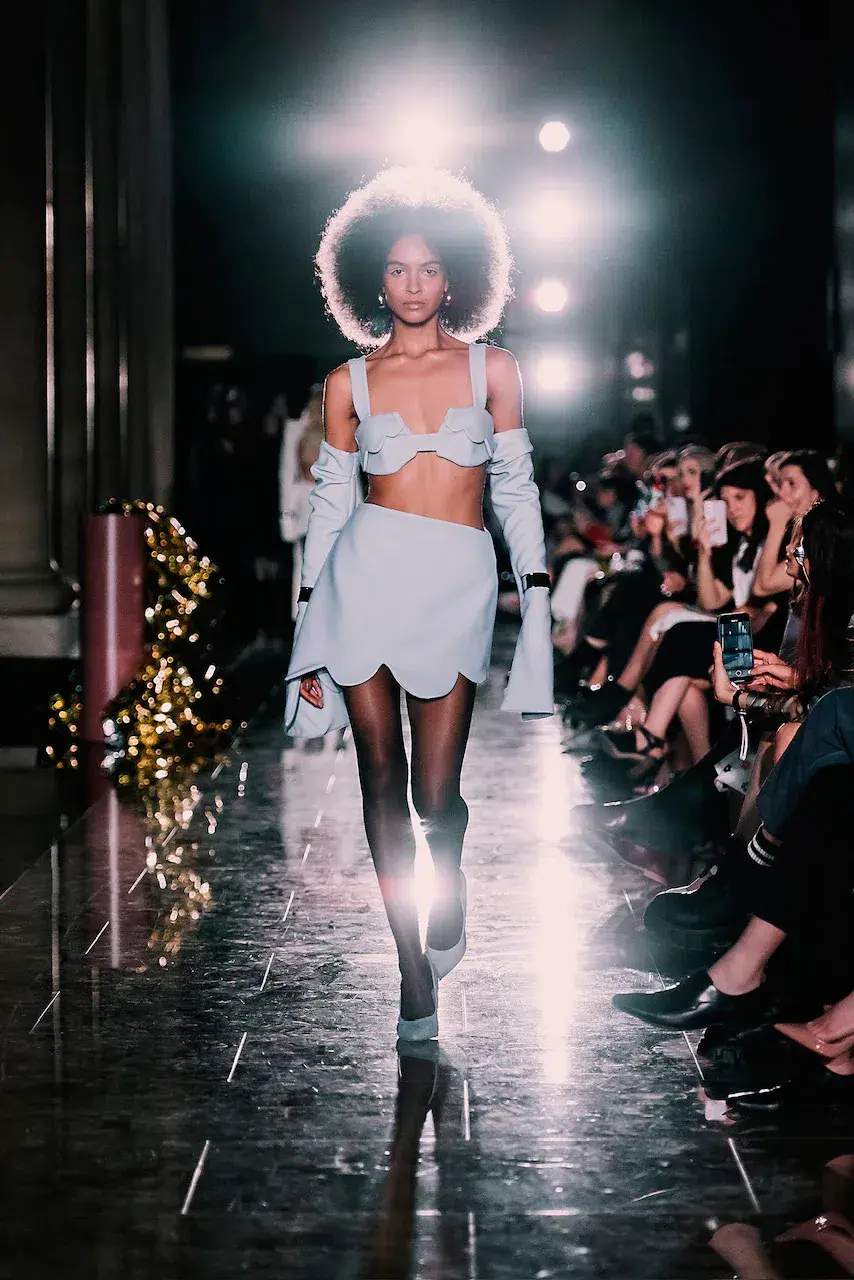 Mariam Seddiq Blue Runway Set Blue Size S/Au 8 for rent on The Volte - main image