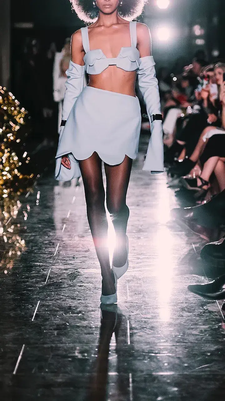 Mariam Seddiq Blue Runway Set Blue Size S/Au 8 for rent on The Volte - main image