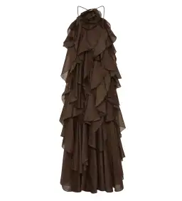 Aje Pandorea Layered Maxi Dress Carob Size 10 for rent on The Volte - image 3